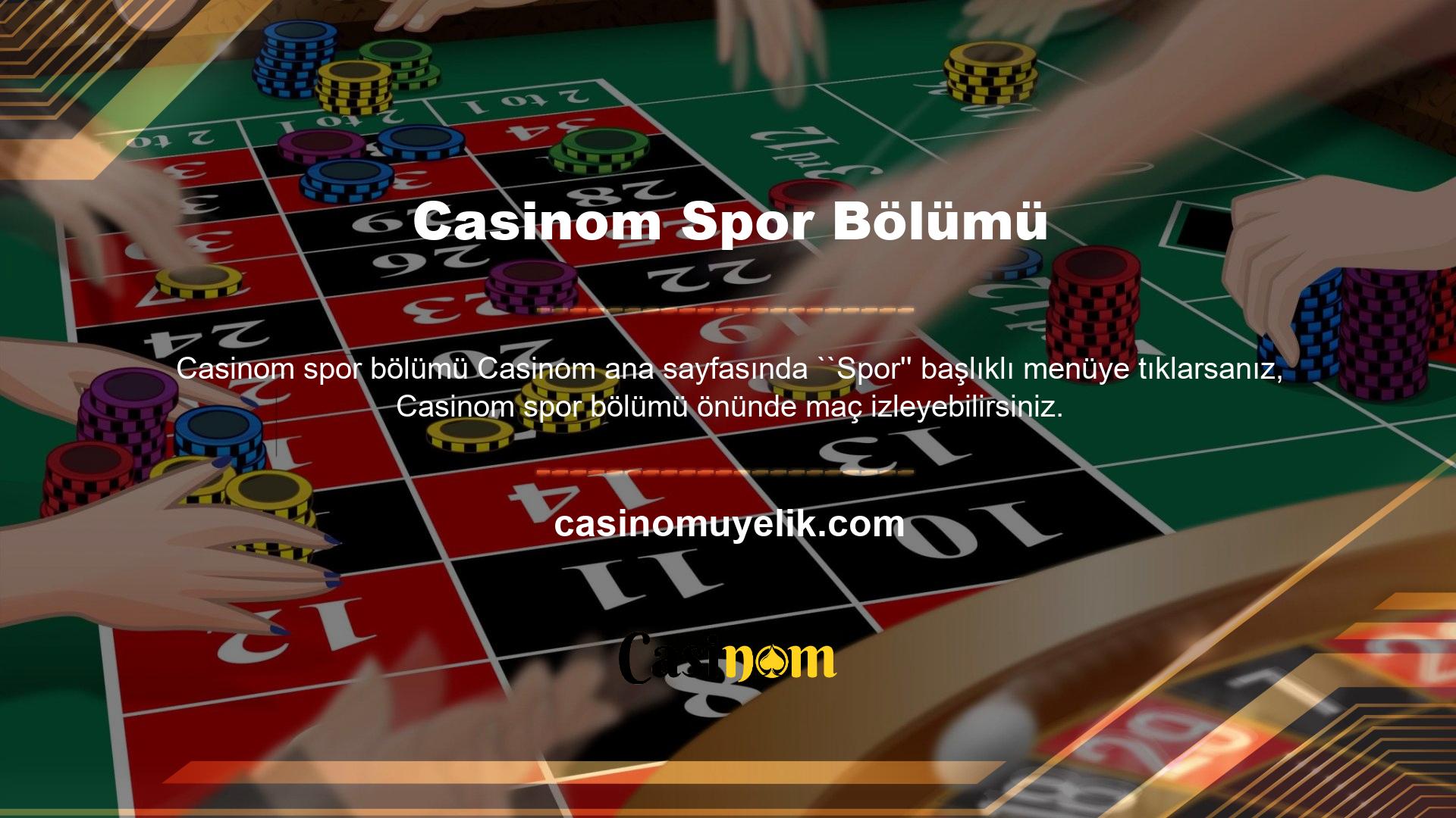 Casinom Spor bölümünde para kazanmanın en kolay yollarından biri Casinom Spor Bahisleri aracılığıyla kupon almaktır