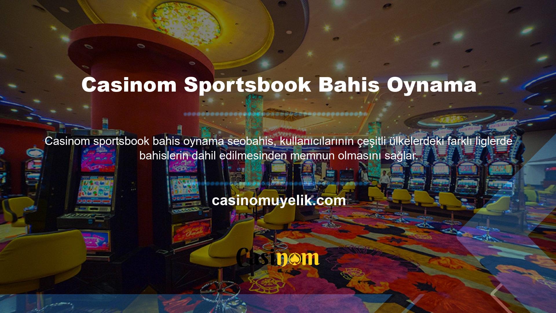 Site, Casinom listelerini zenginleştirerek promosyonlar ve etkinlikler aracılığıyla kullanıcılara içerik sunmaktadır